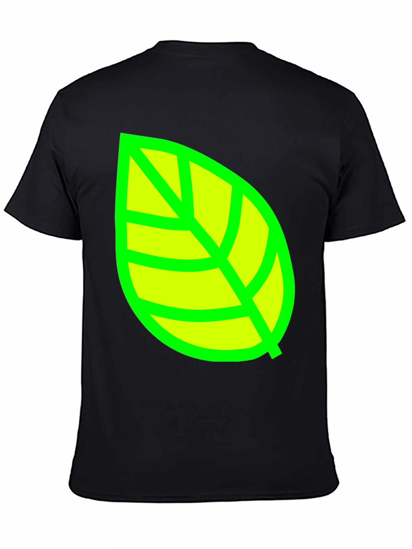 Green Leaf Graphic T-Shirt - Casual Cotton Tee
