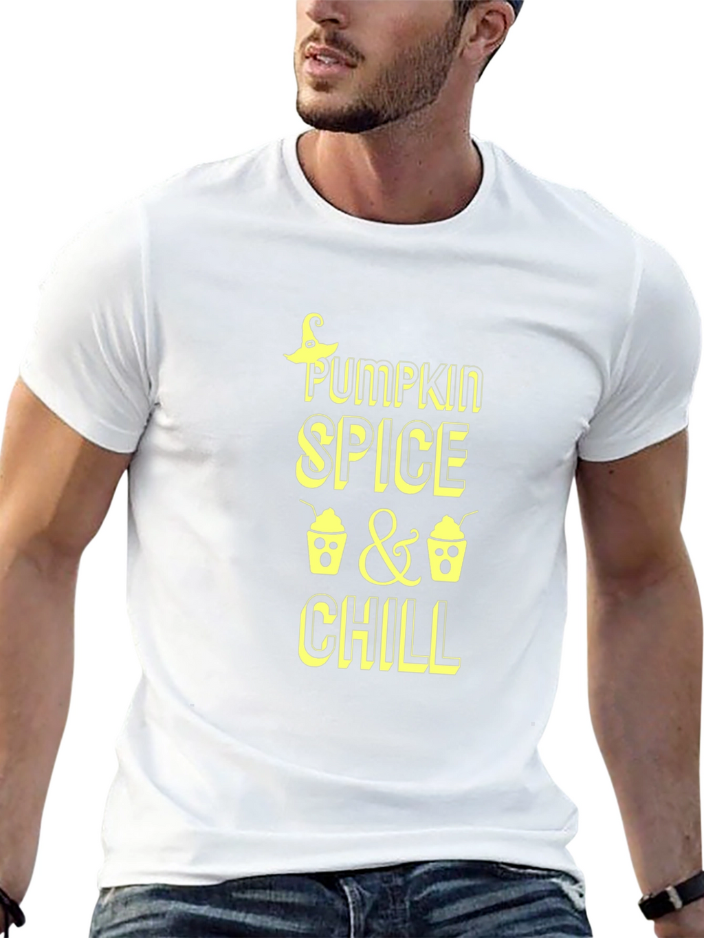 Pumpkin Spice & Chill Black Graphic Tee