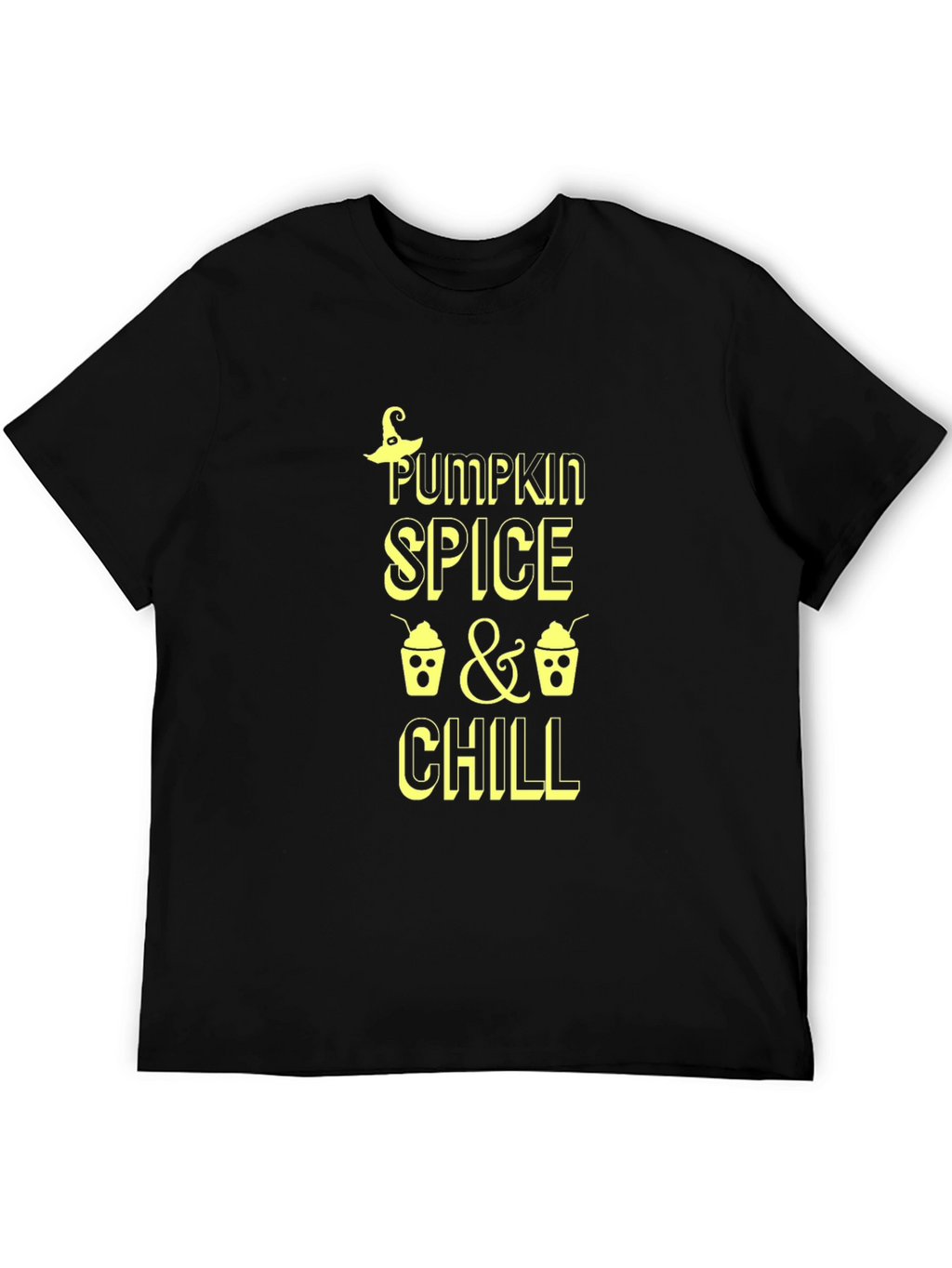Pumpkin Spice & Chill Black Graphic Tee