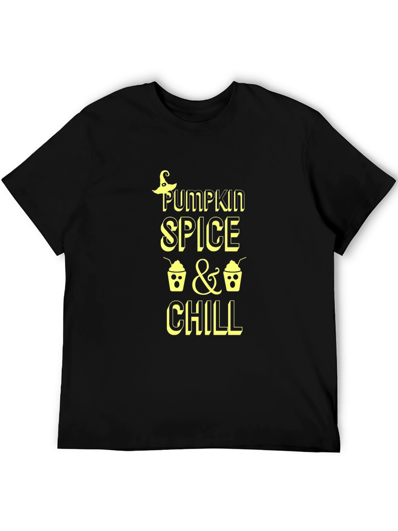 Pumpkin Spice & Chill Black Graphic Tee