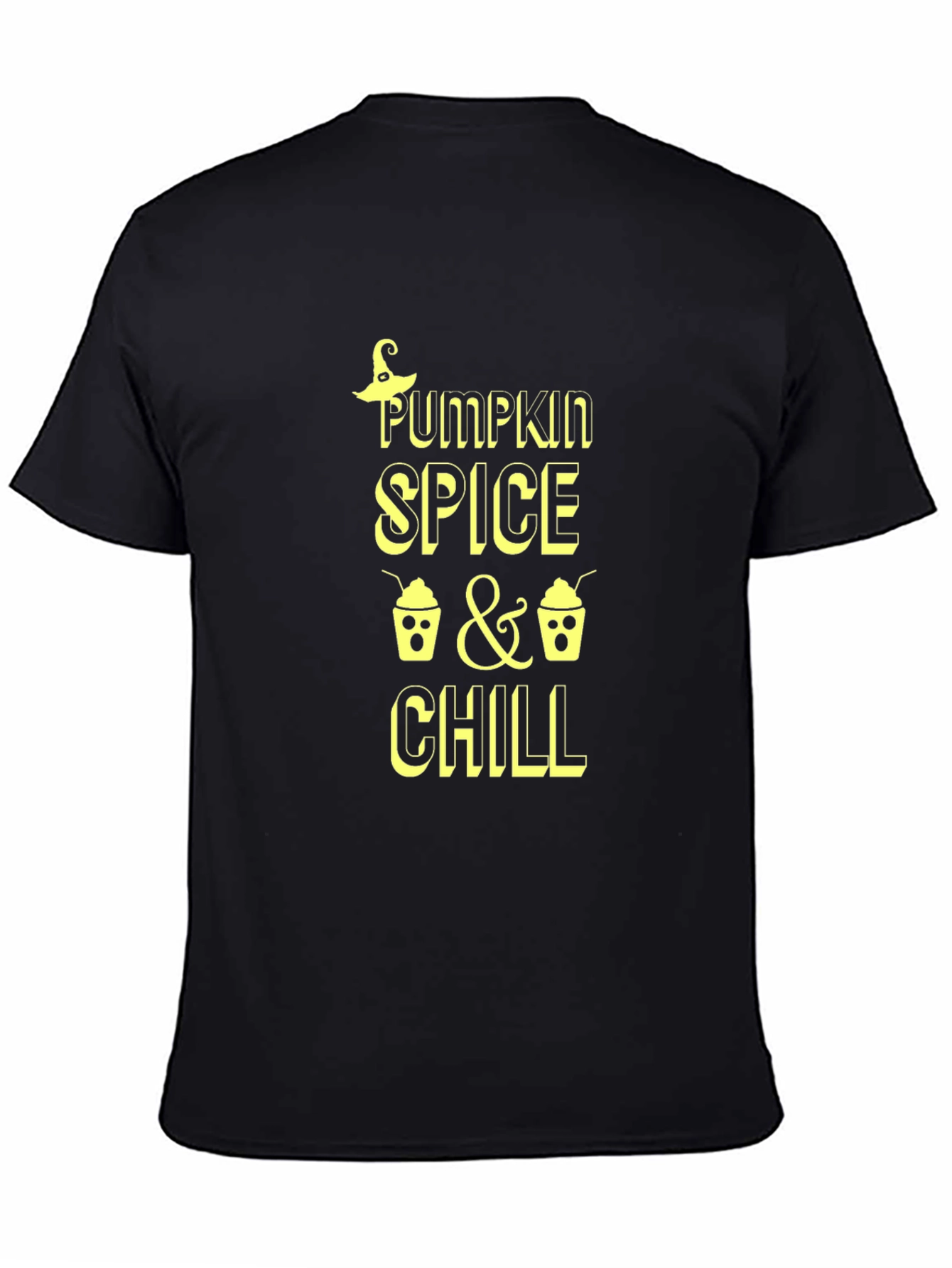Pumpkin Spice & Chill Black Graphic Tee