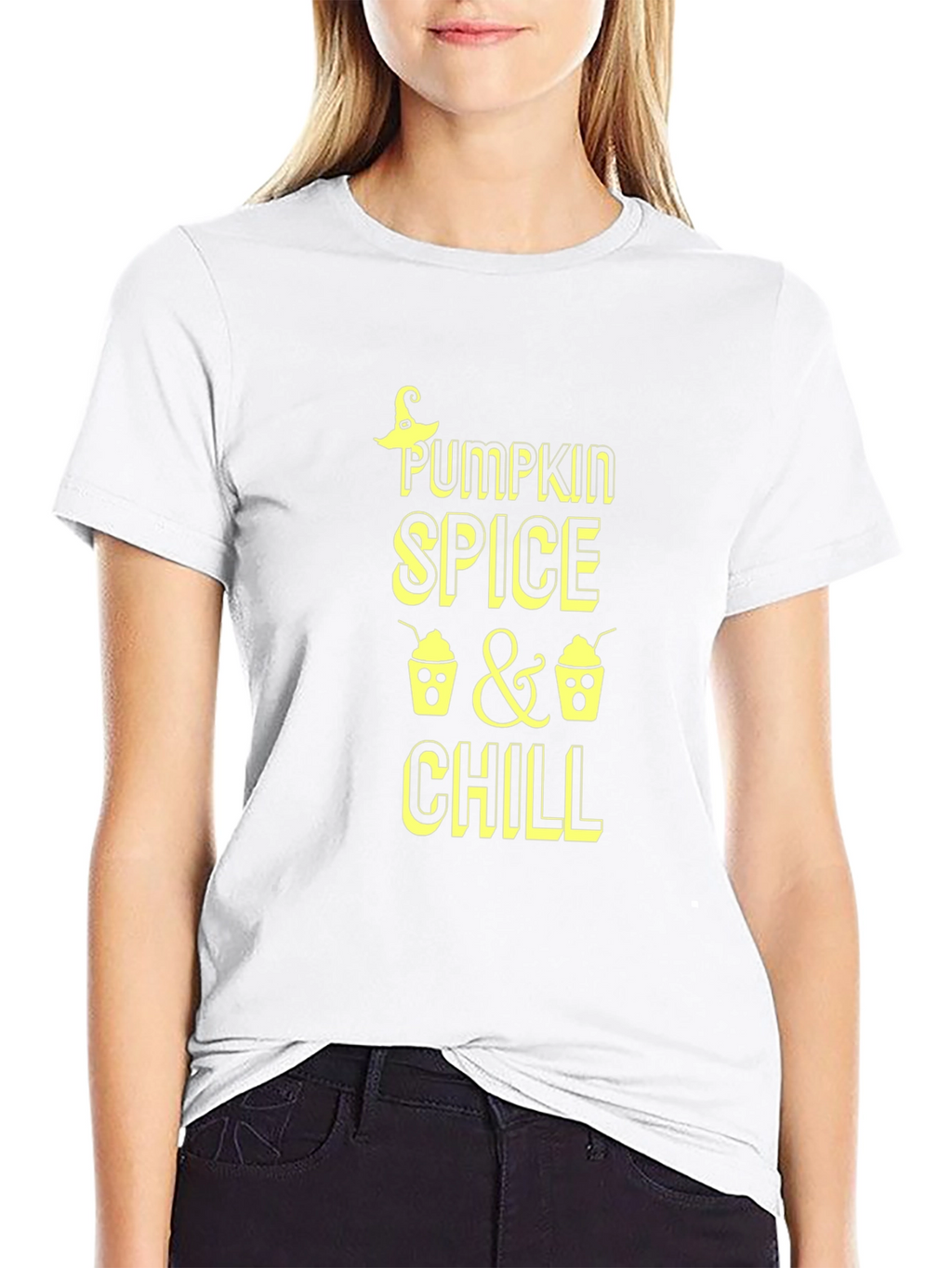 Pumpkin Spice & Chill Black Graphic Tee