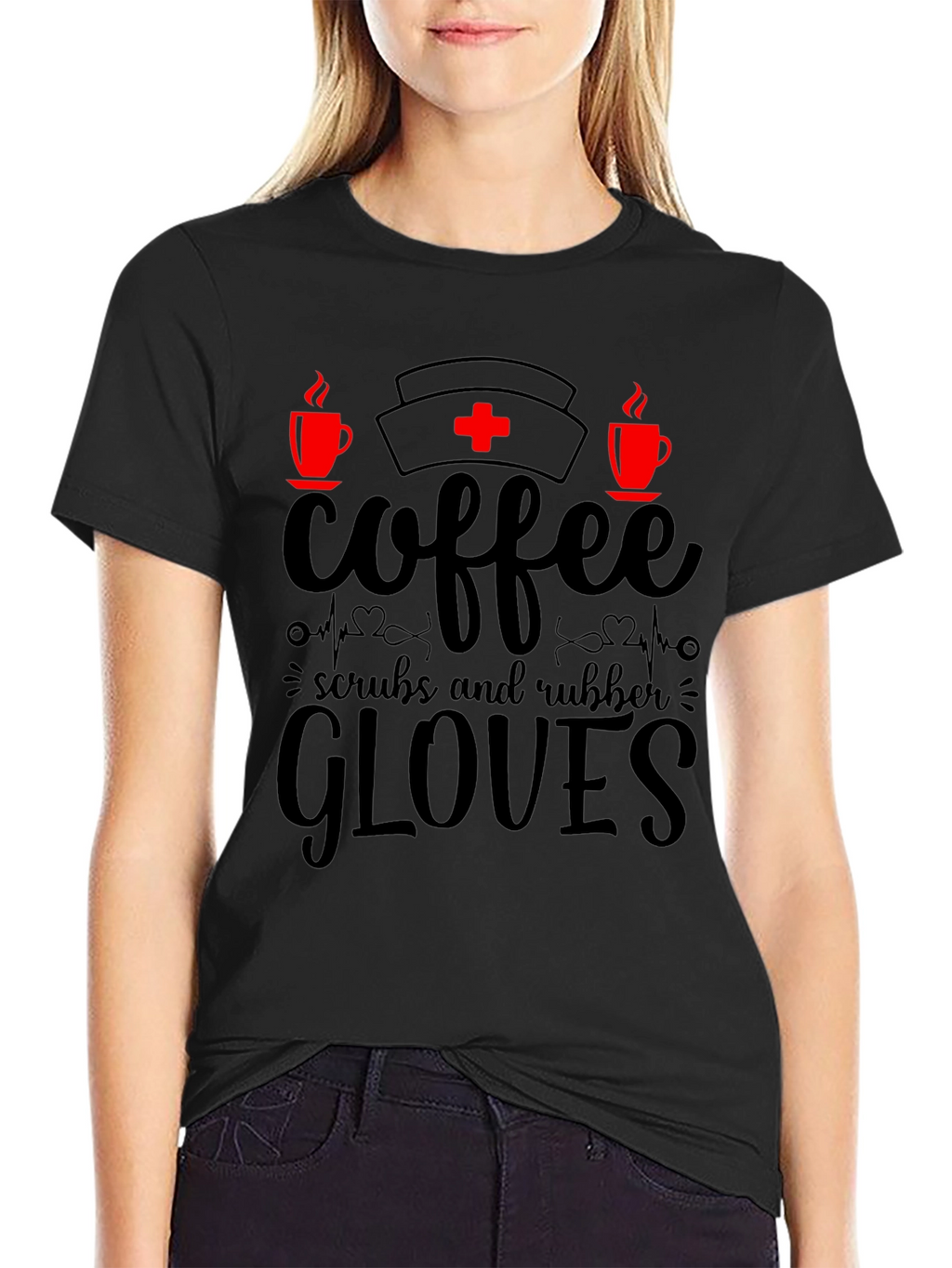Coffee Scrubs & Rubber Gloves Nurse T-Shirt