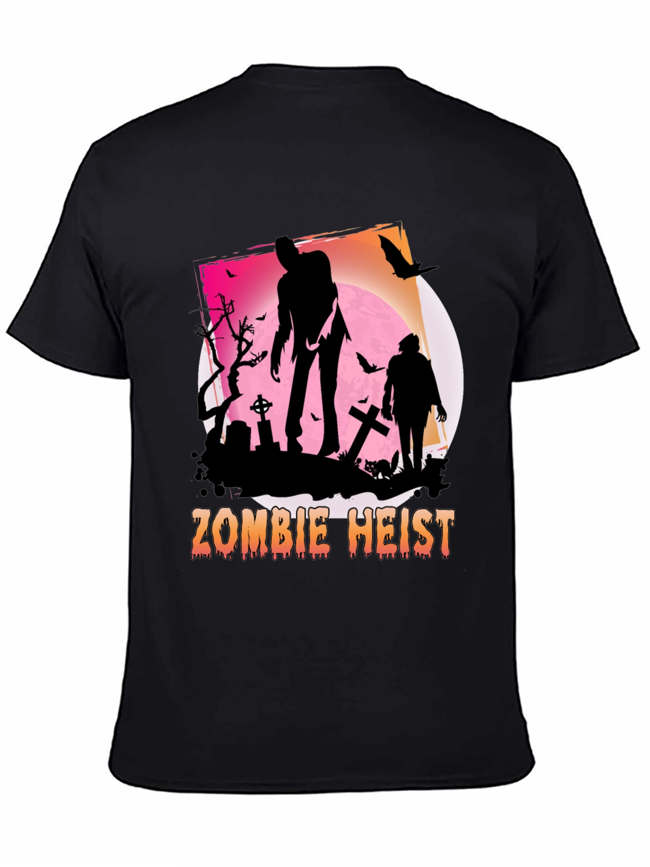 Zombie Heist Graphic Tee - Spooky Halloween Shirt