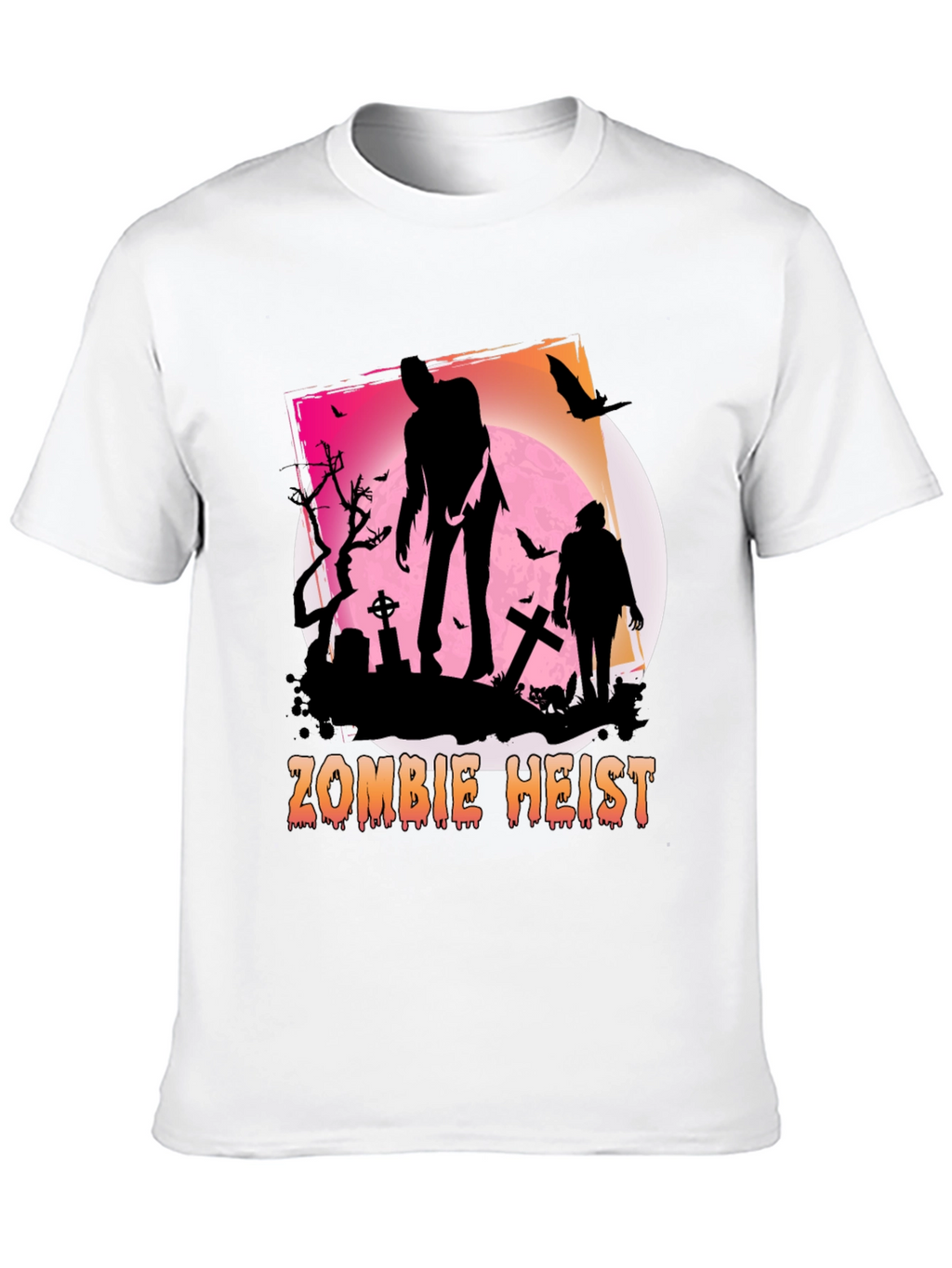 Zombie Heist Graphic Tee - Spooky Halloween Shirt