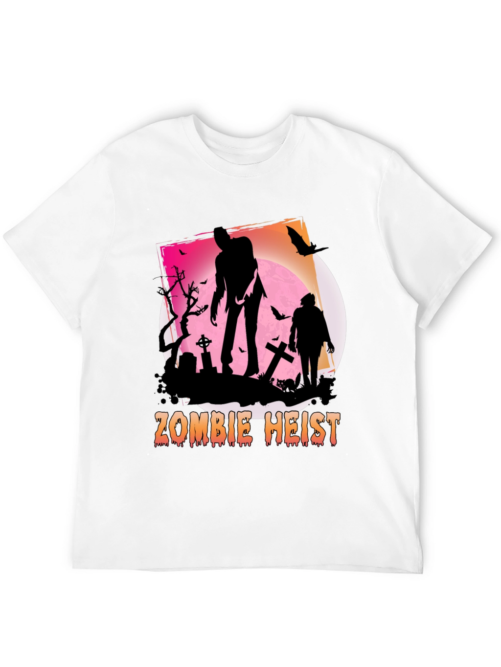 Zombie Heist Graphic Tee - Spooky Halloween Shirt