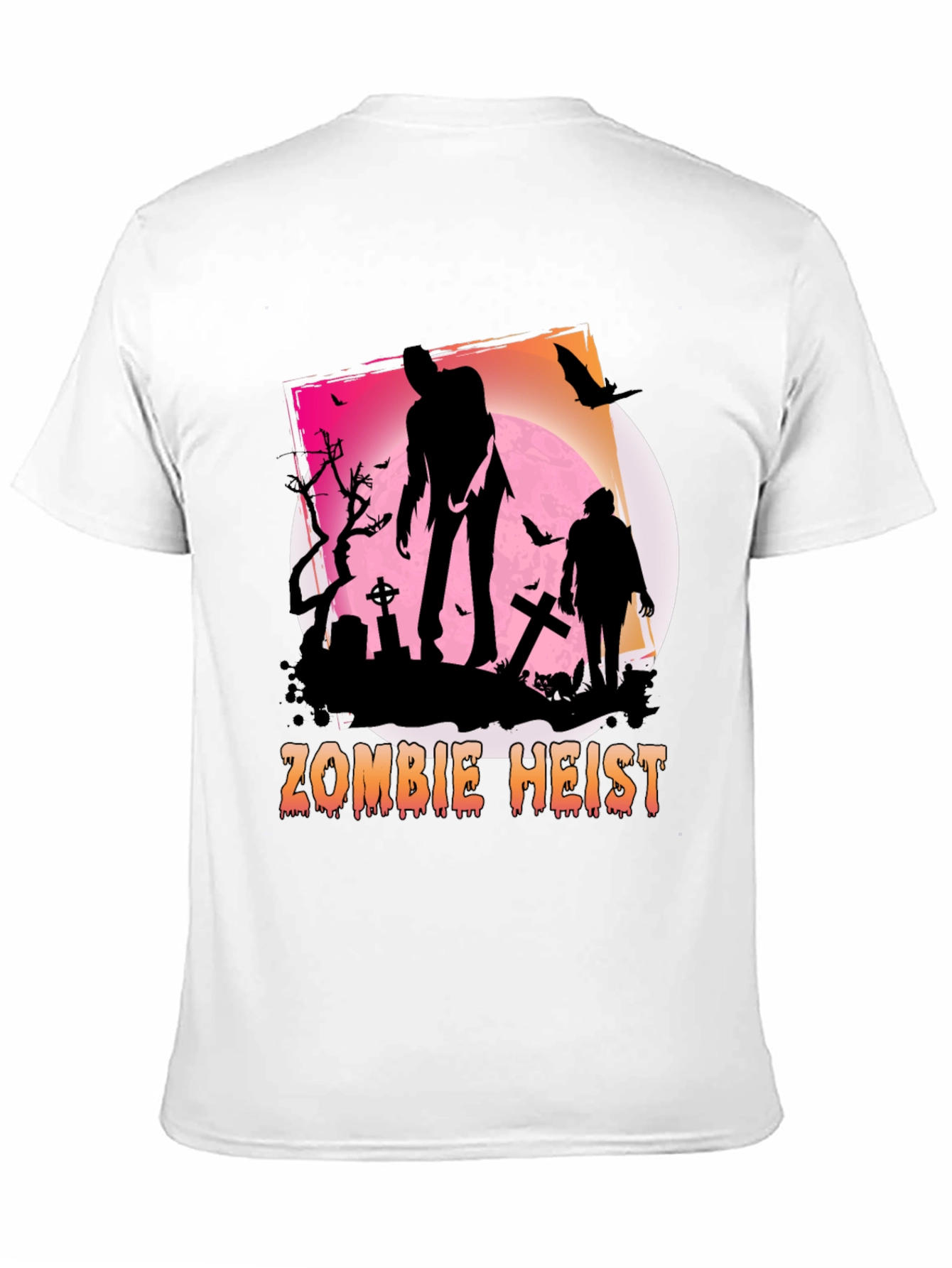 Zombie Heist Graphic Tee - Spooky Halloween Shirt