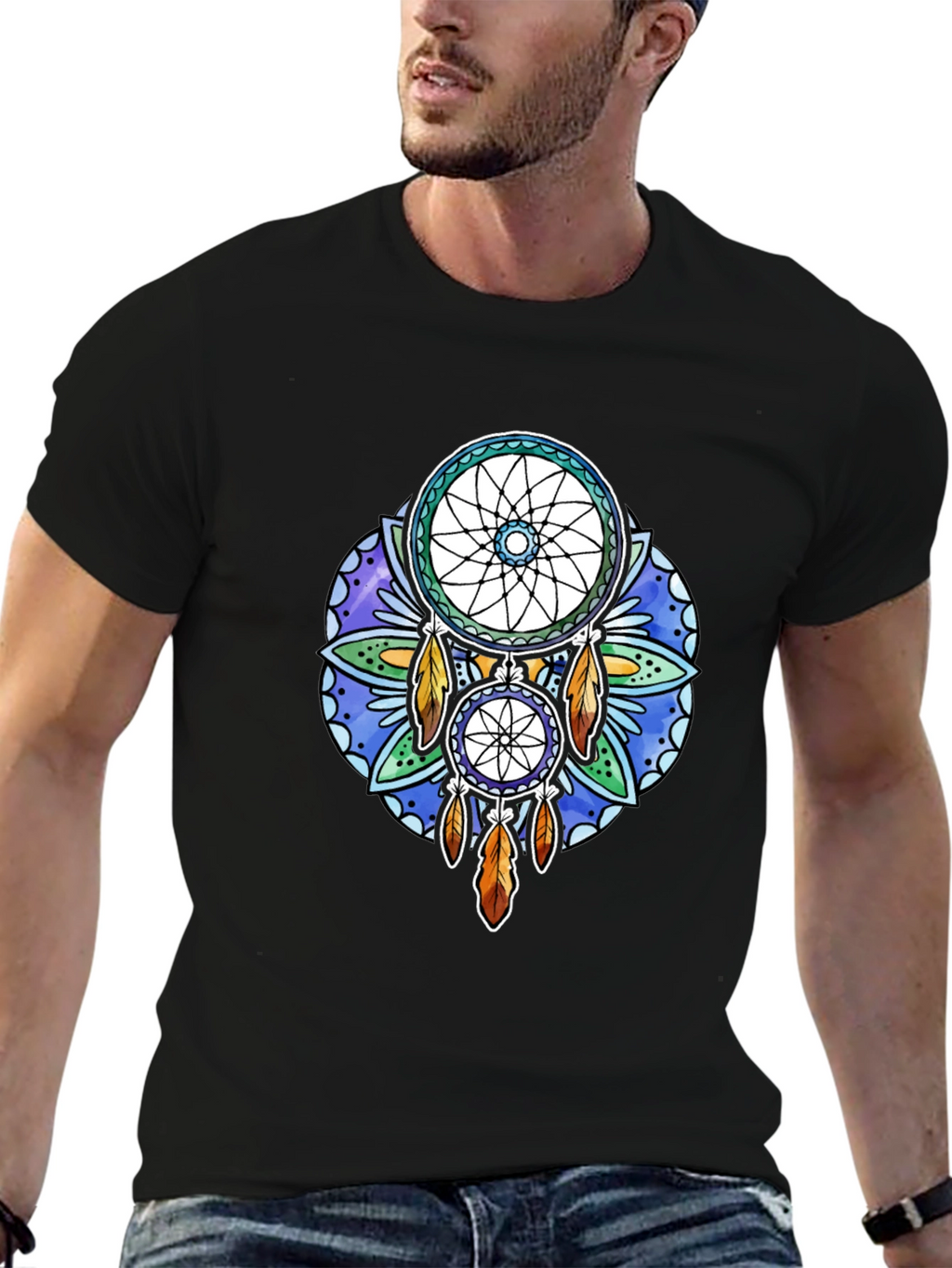 Dreamcatcher Graphic Black T-Shirt