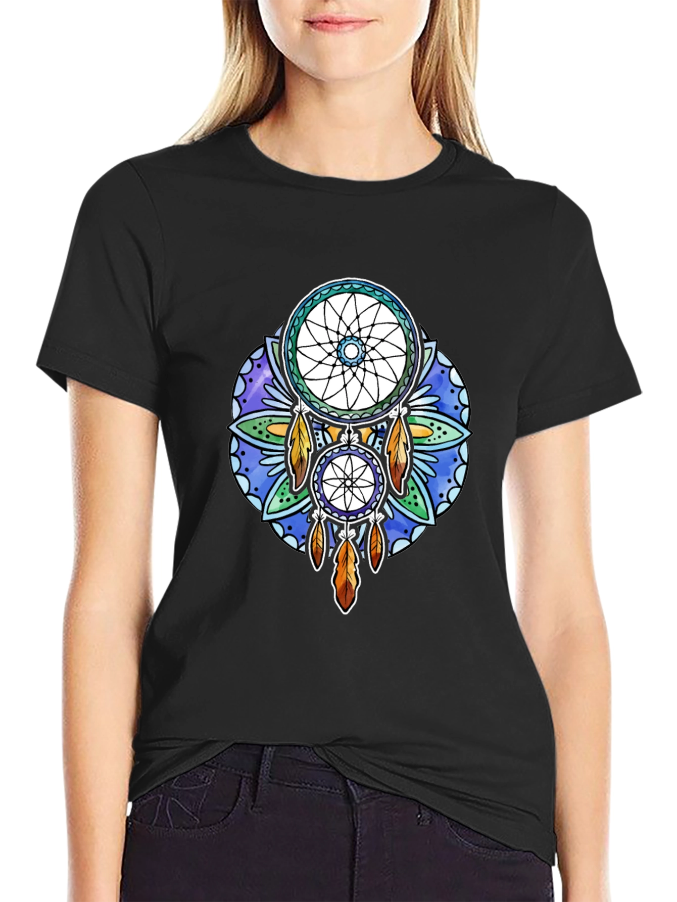 Dreamcatcher Graphic Black T-Shirt