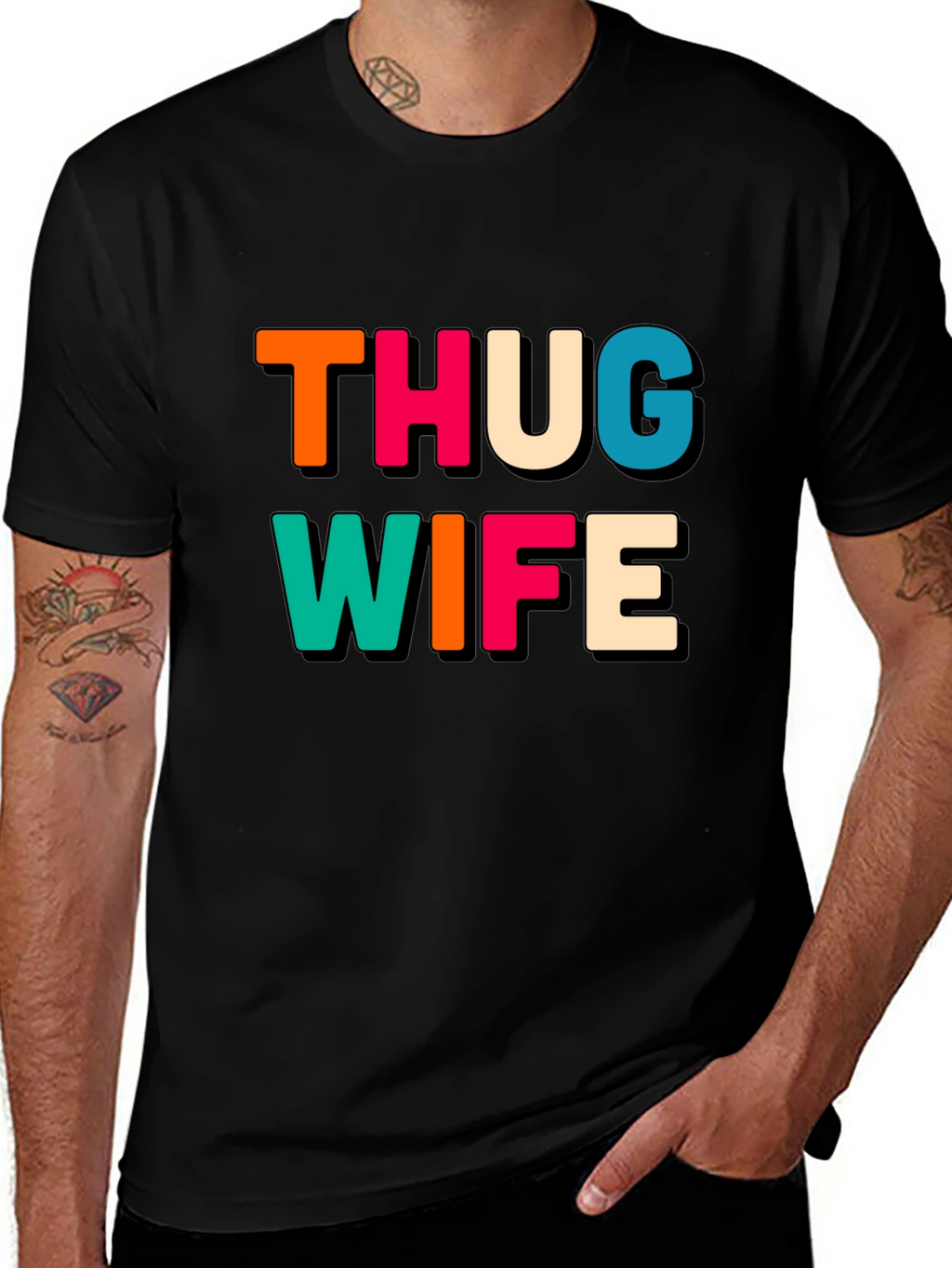 Thug Wife Black Graphic Tee