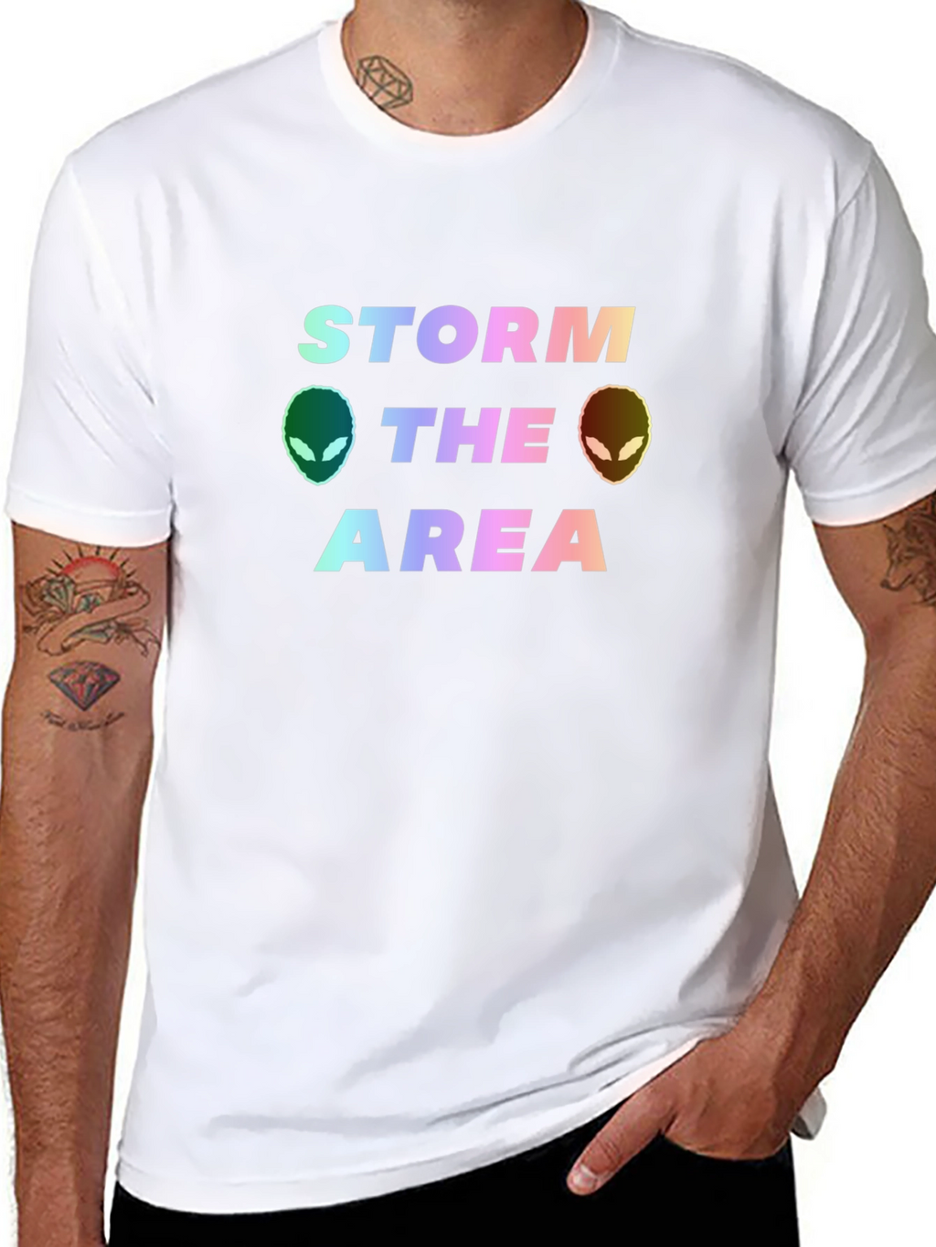 Storm The Area Alien Graphic Tee