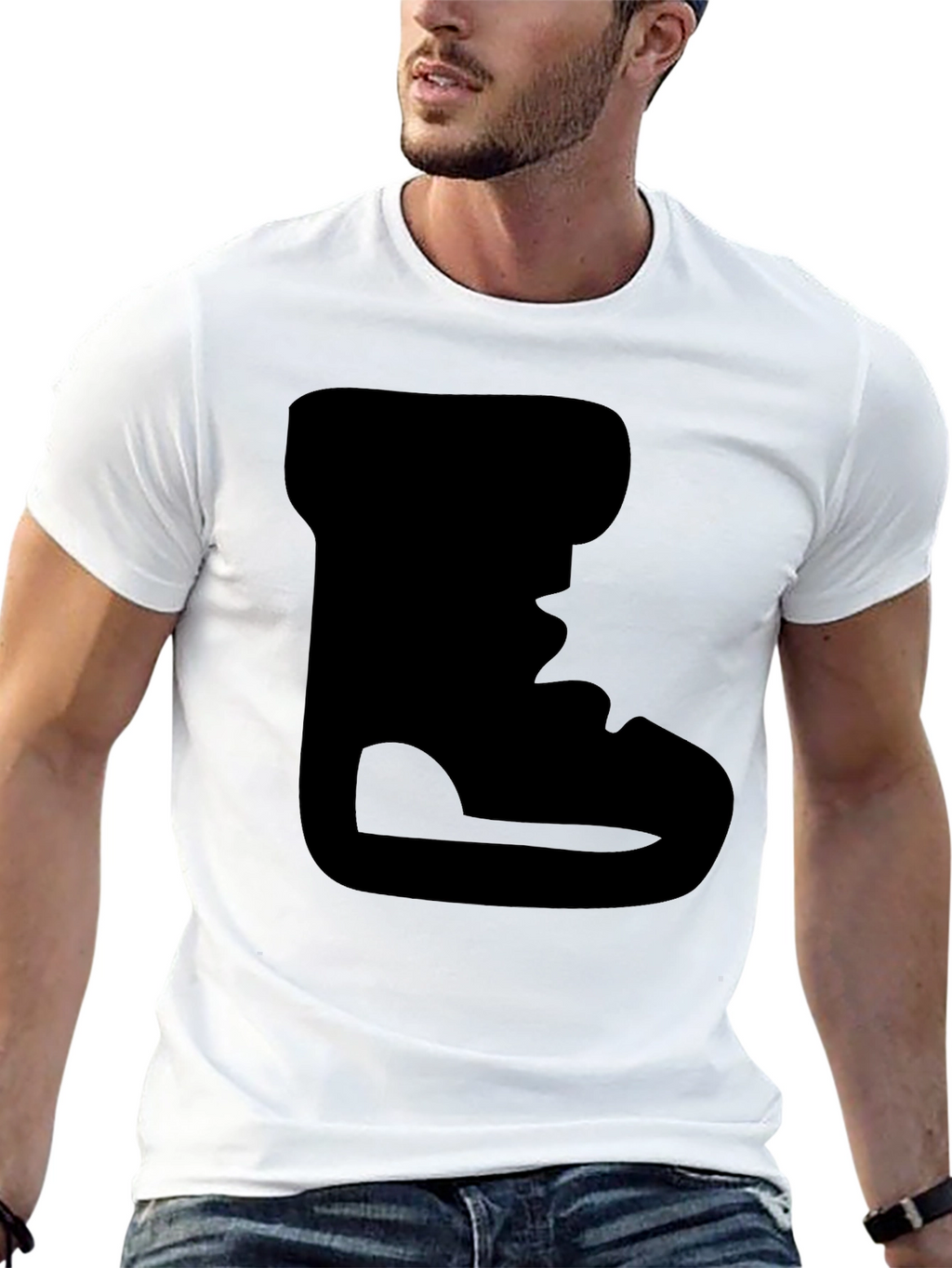 Cool Black Boot Graphic Tee