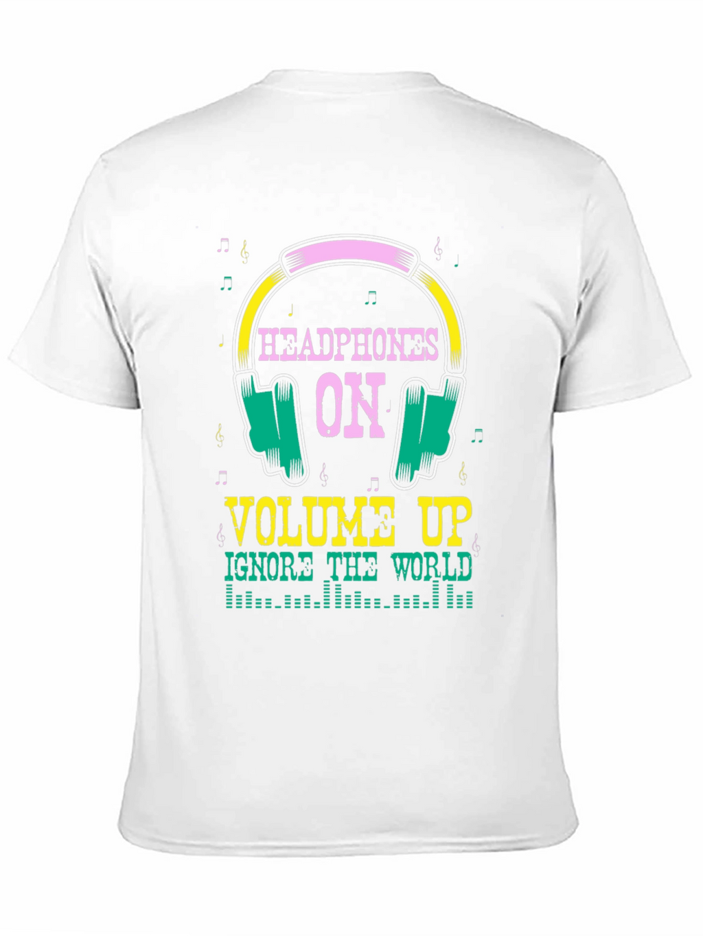 Headphones On Graphic T-Shirt - Music Lover Tee