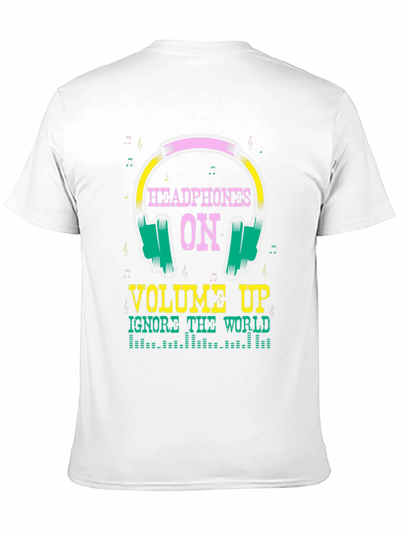 Headphones On Graphic T-Shirt - Music Lover Tee