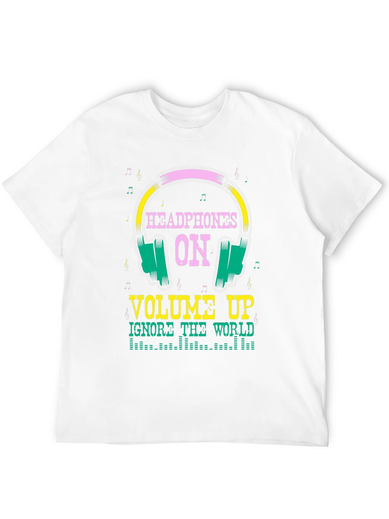 Headphones On Graphic T-Shirt - Music Lover Tee
