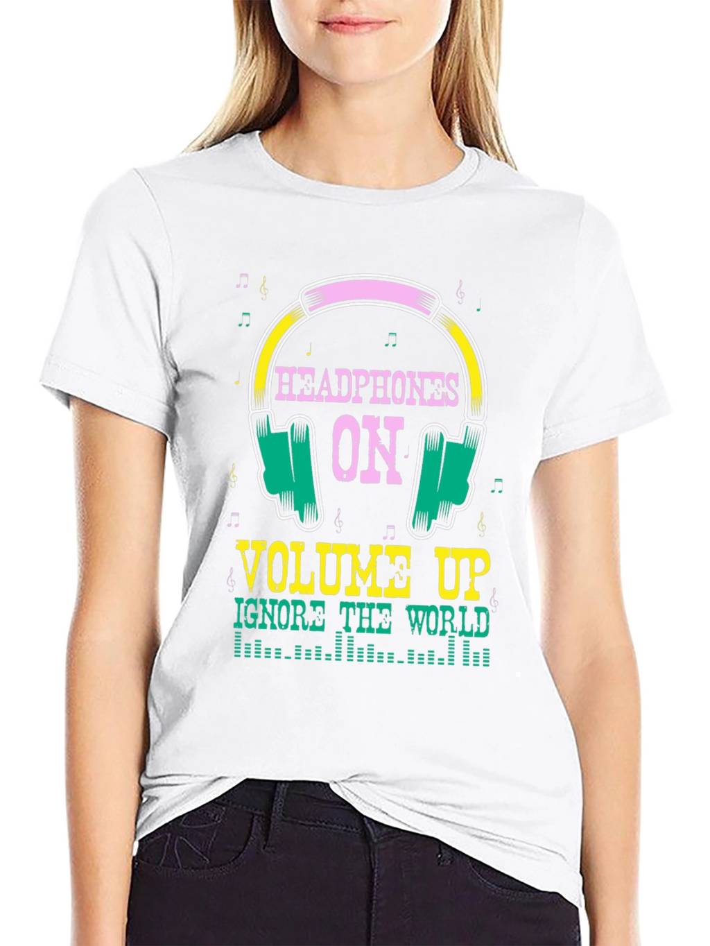 Headphones On Graphic T-Shirt - Music Lover Tee