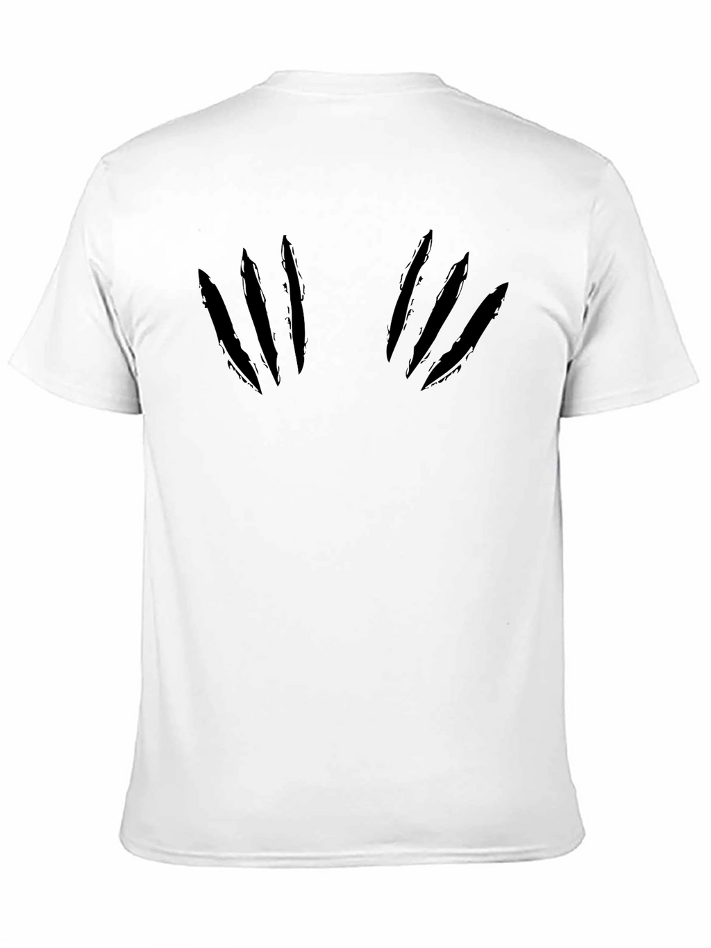 Claw Mark Graphic Tee - Bold Black Cotton T-Shirt