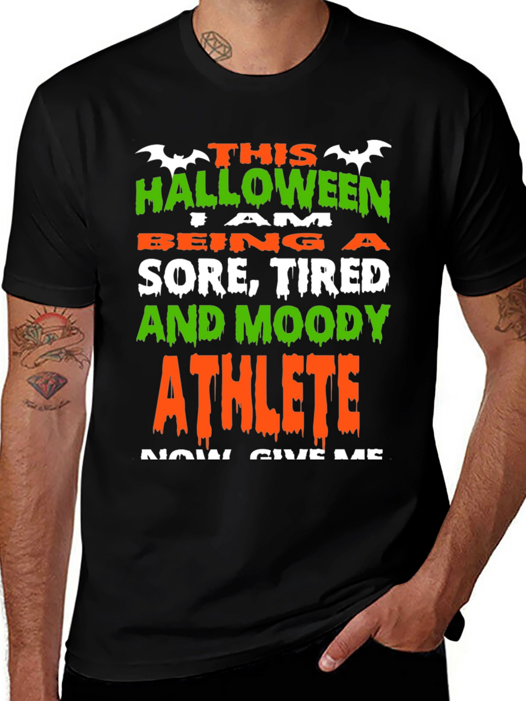 Halloween Athlete T-Shirt - Sore Tired and Moody