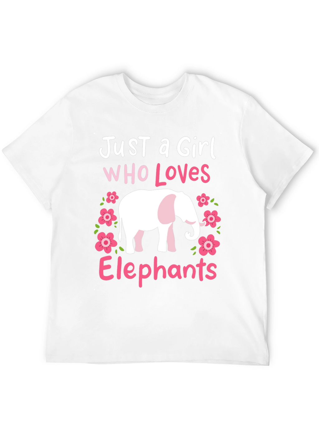 Just a Girl Who Loves Elephants Graphic T-Shirt