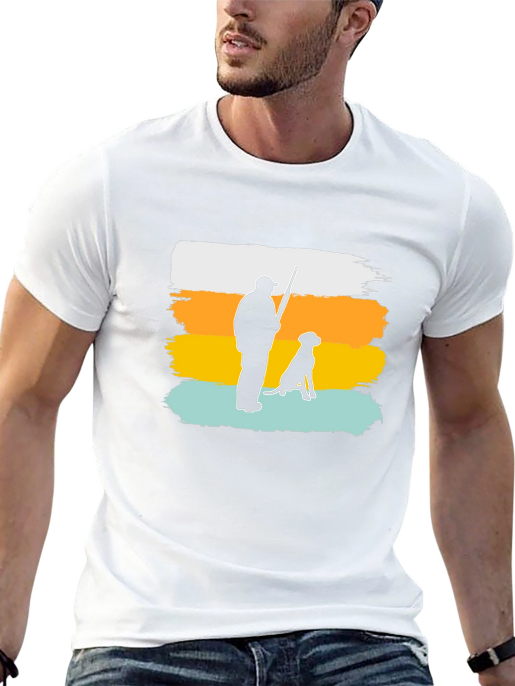 Hunter & Dog Graphic Tee - Outdoorsman Style