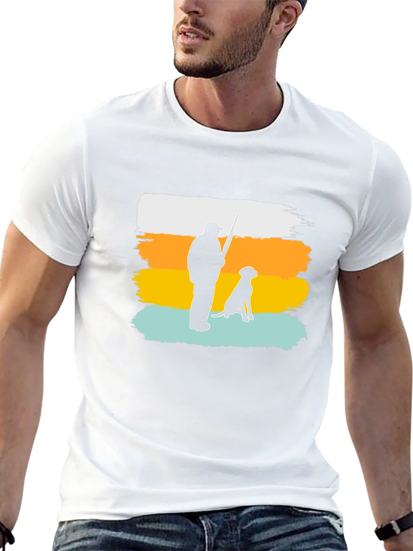 Hunter & Dog Graphic Tee - Outdoorsman Style