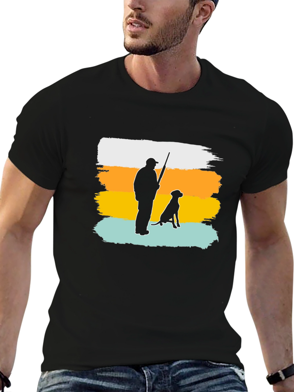 Hunter & Dog Graphic Tee - Outdoorsman Style