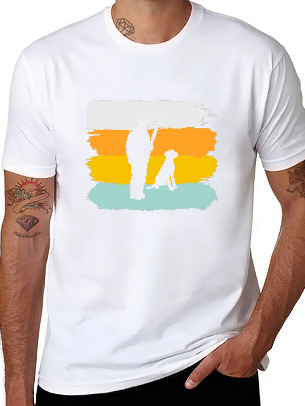 Hunter & Dog Graphic Tee - Outdoorsman Style