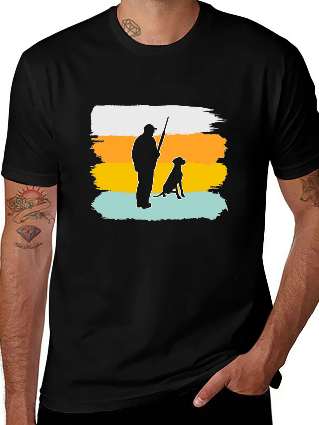 Hunter & Dog Graphic Tee - Outdoorsman Style