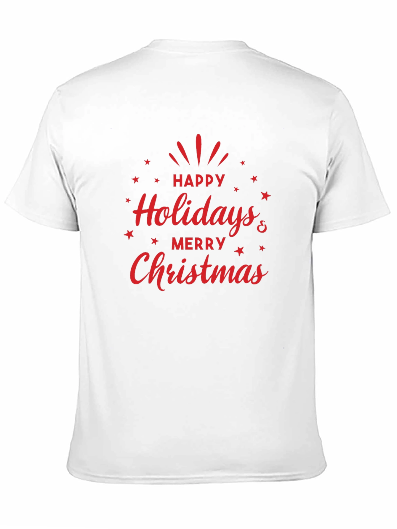 Festive Happy Holidays & Merry Christmas Graphic Tee