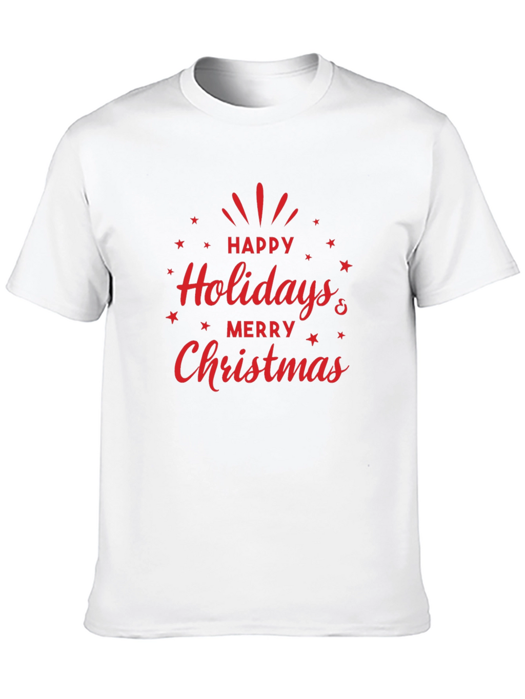 Festive Happy Holidays & Merry Christmas Graphic Tee