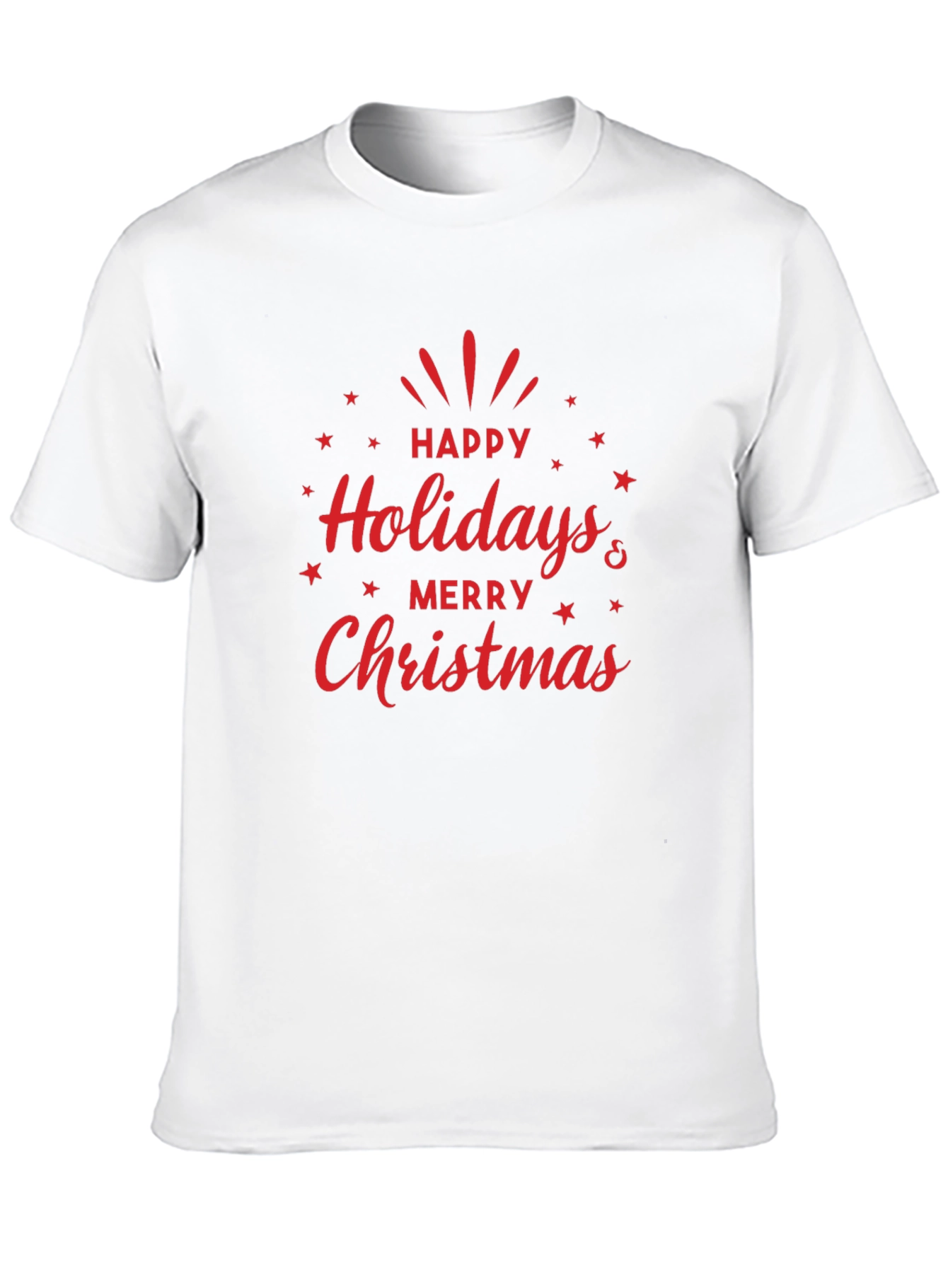 Festive Happy Holidays & Merry Christmas Graphic Tee