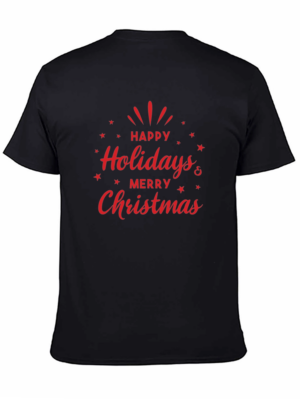 Festive Happy Holidays & Merry Christmas Graphic Tee