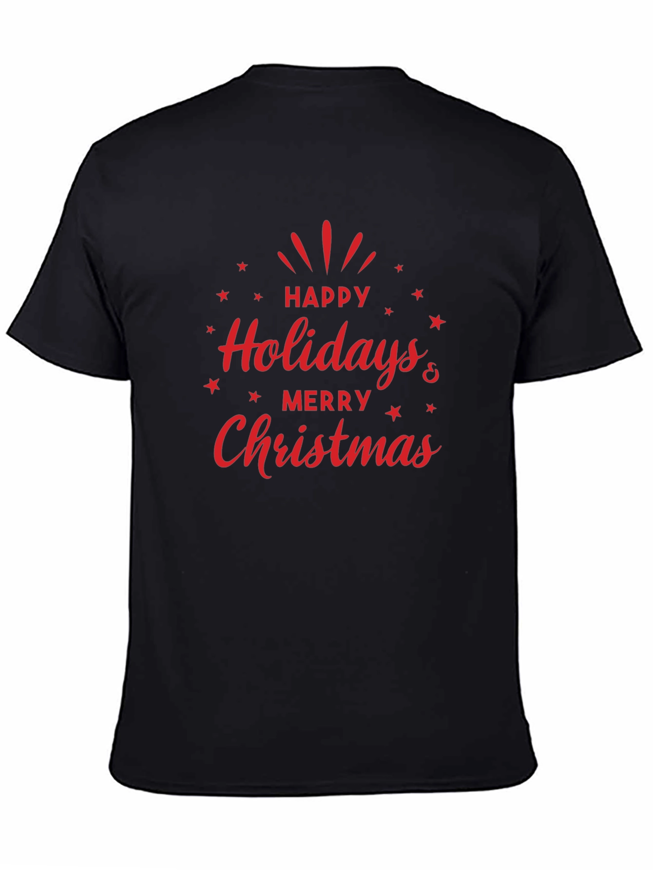 Festive Happy Holidays & Merry Christmas Graphic Tee