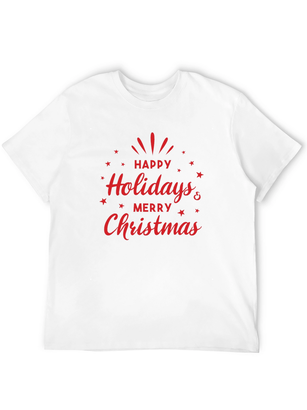 Festive Happy Holidays & Merry Christmas Graphic Tee