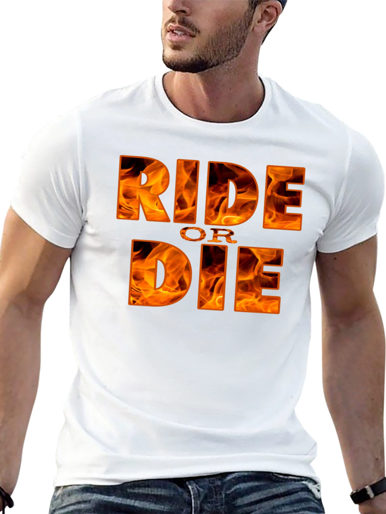 Ride or Die Graphic Tee - Flaming Design