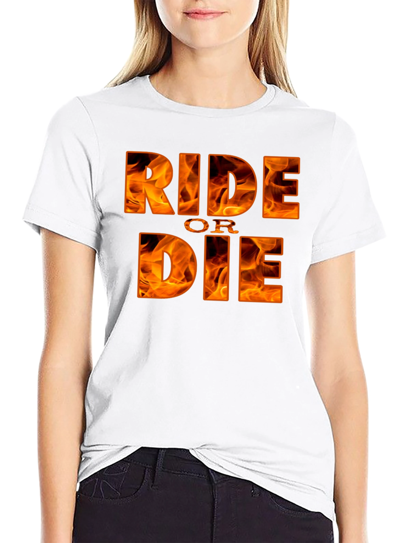 Ride or Die Graphic Tee - Flaming Design
