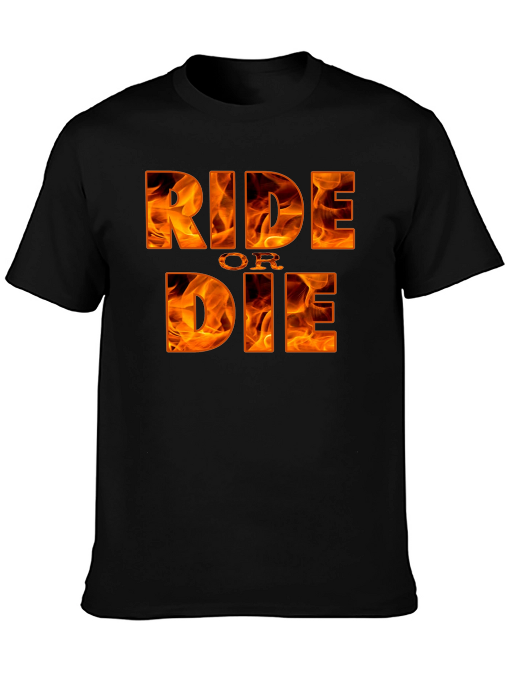 Ride or Die Graphic Tee - Flaming Design