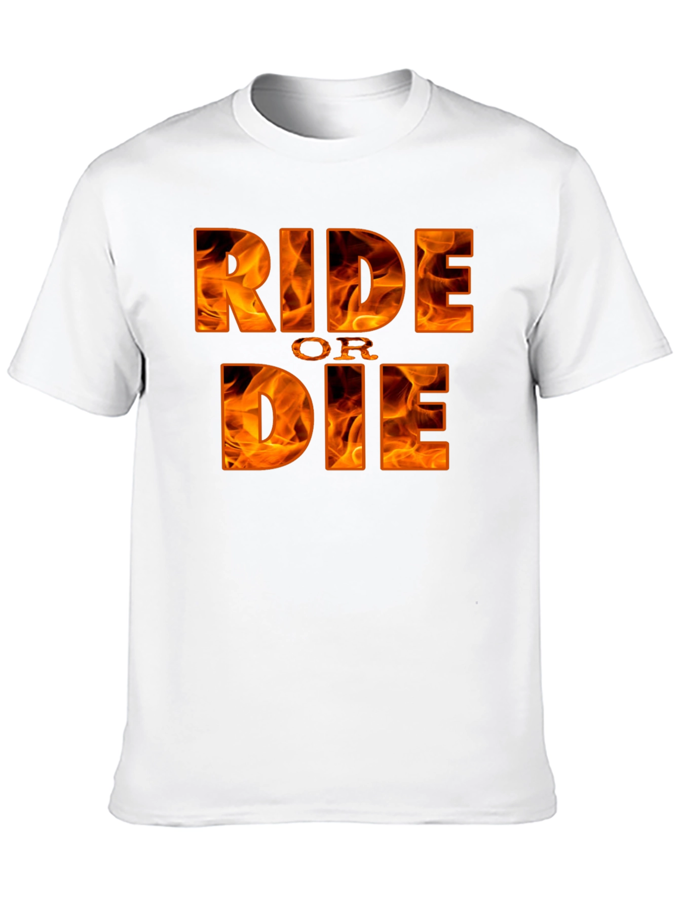 Ride or Die Graphic Tee - Flaming Design