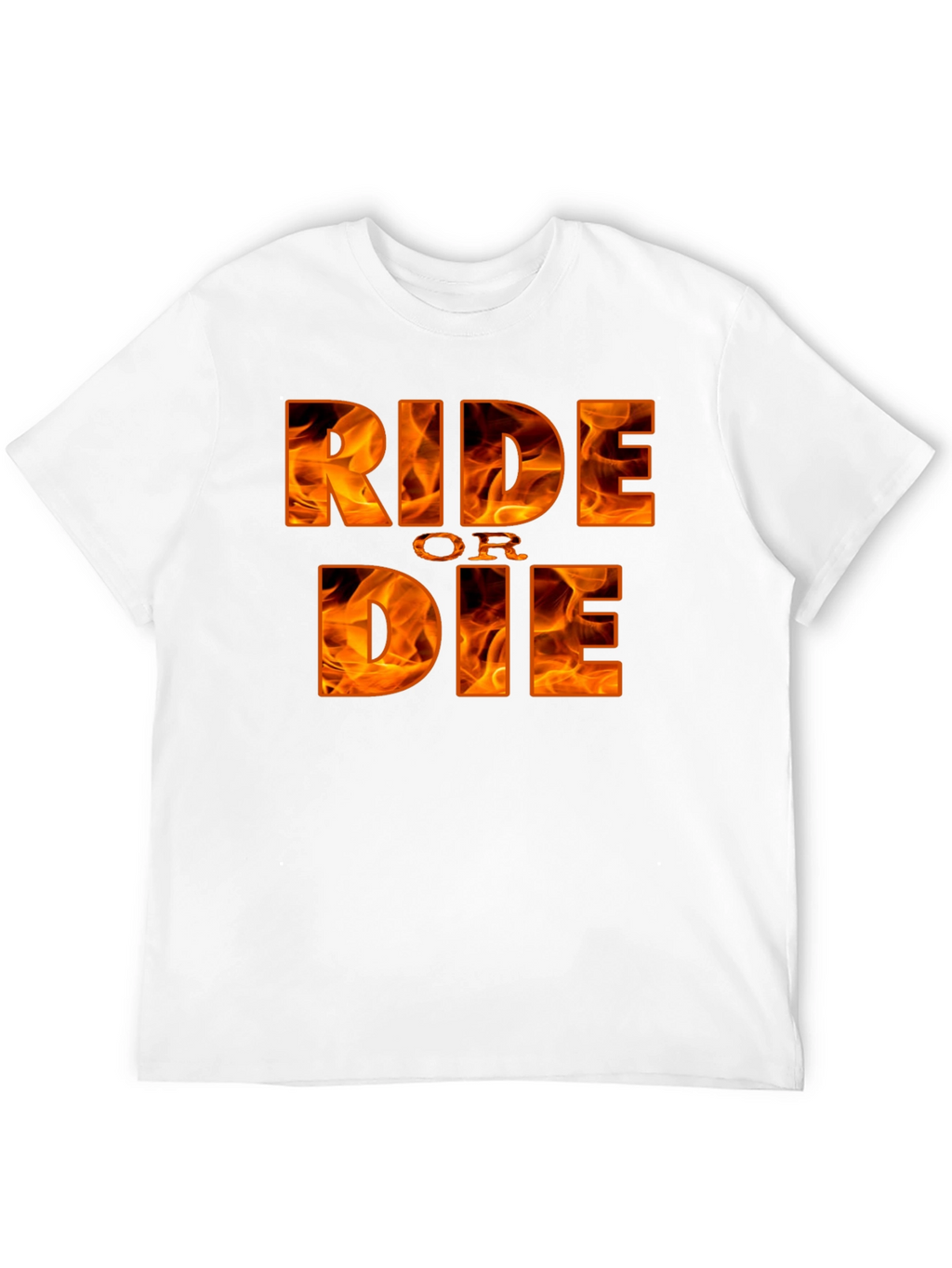 Ride or Die Graphic Tee - Flaming Design