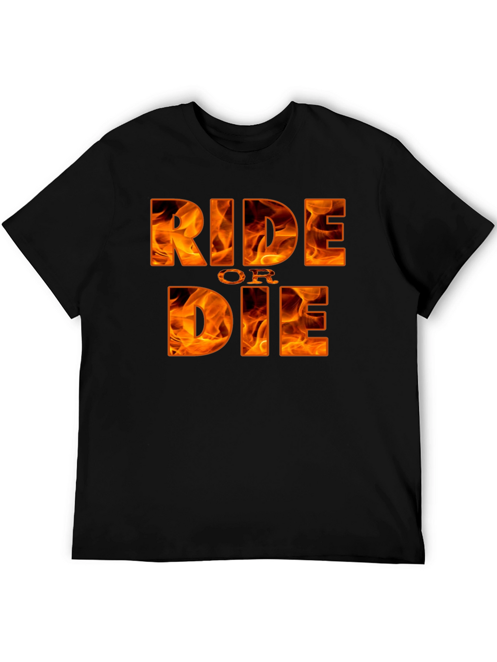 Ride or Die Graphic Tee - Flaming Design