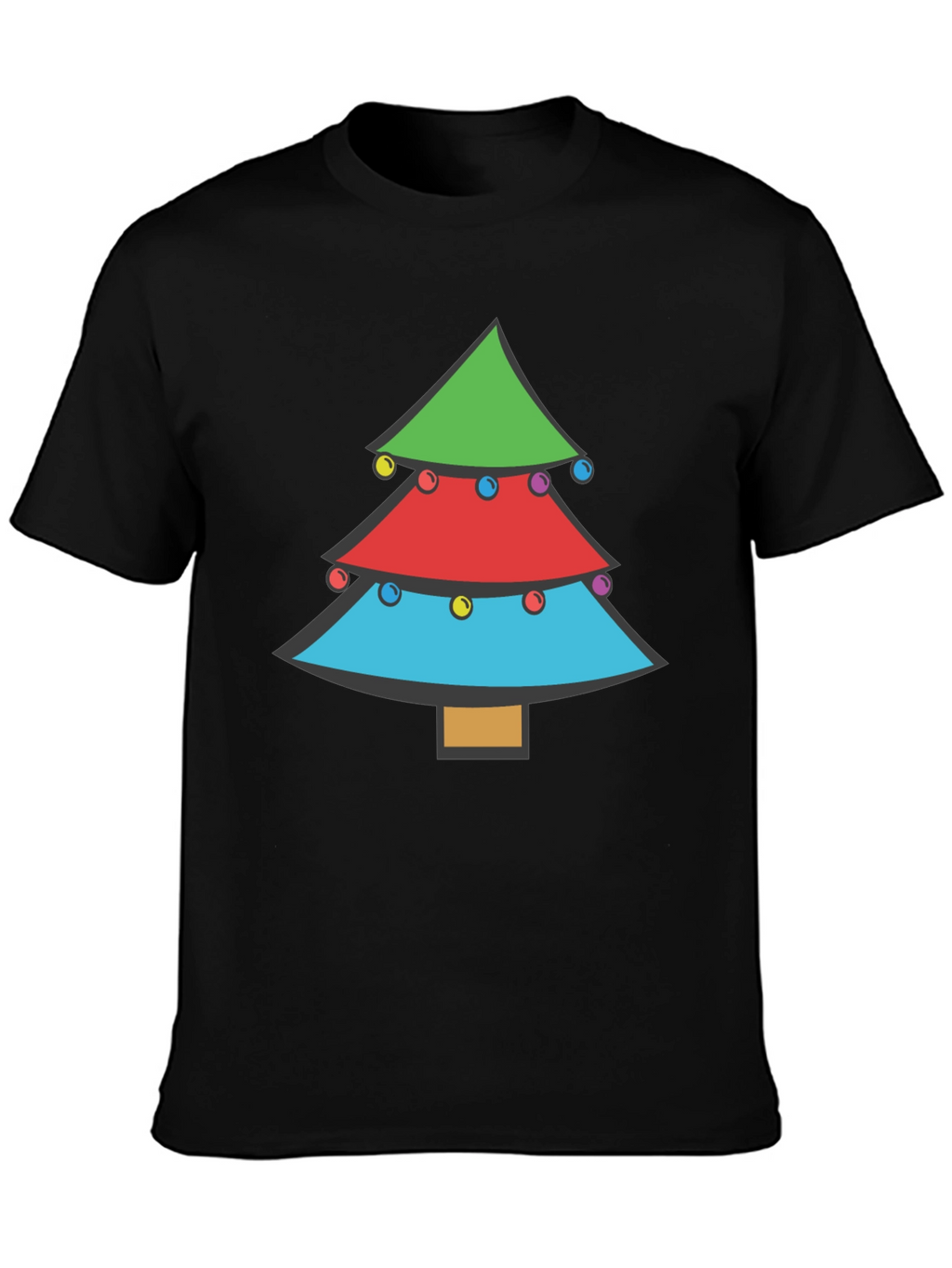 Festive Christmas Tree Graphic Tee - Holiday Apparel