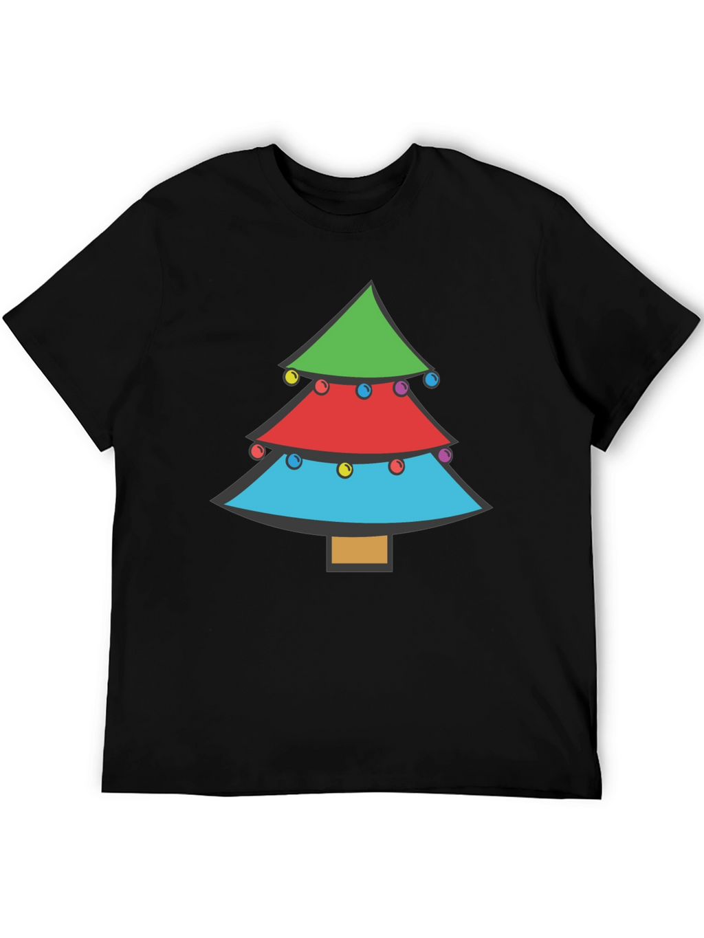 Festive Christmas Tree Graphic Tee - Holiday Apparel