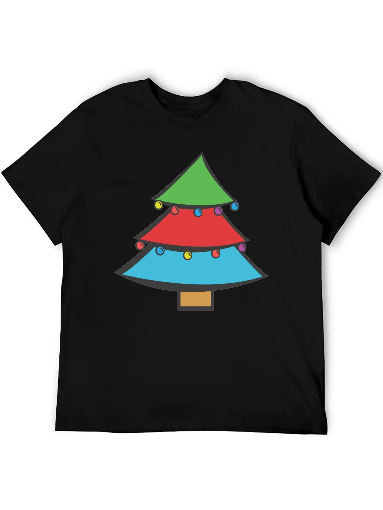 Festive Christmas Tree Graphic Tee - Holiday Apparel
