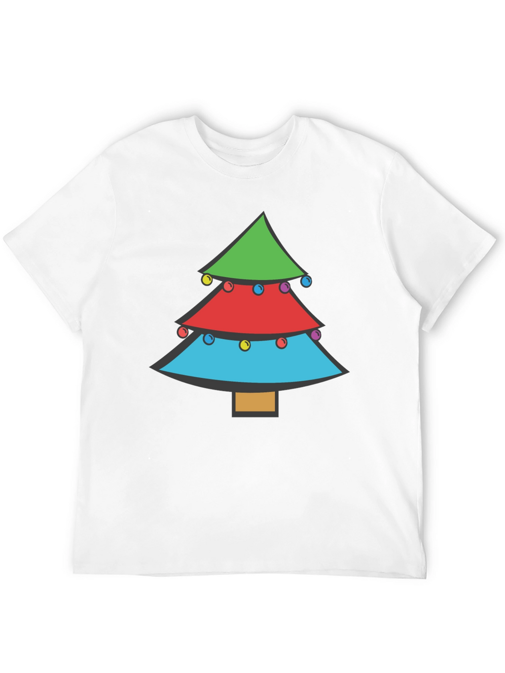 Festive Christmas Tree Graphic Tee - Holiday Apparel
