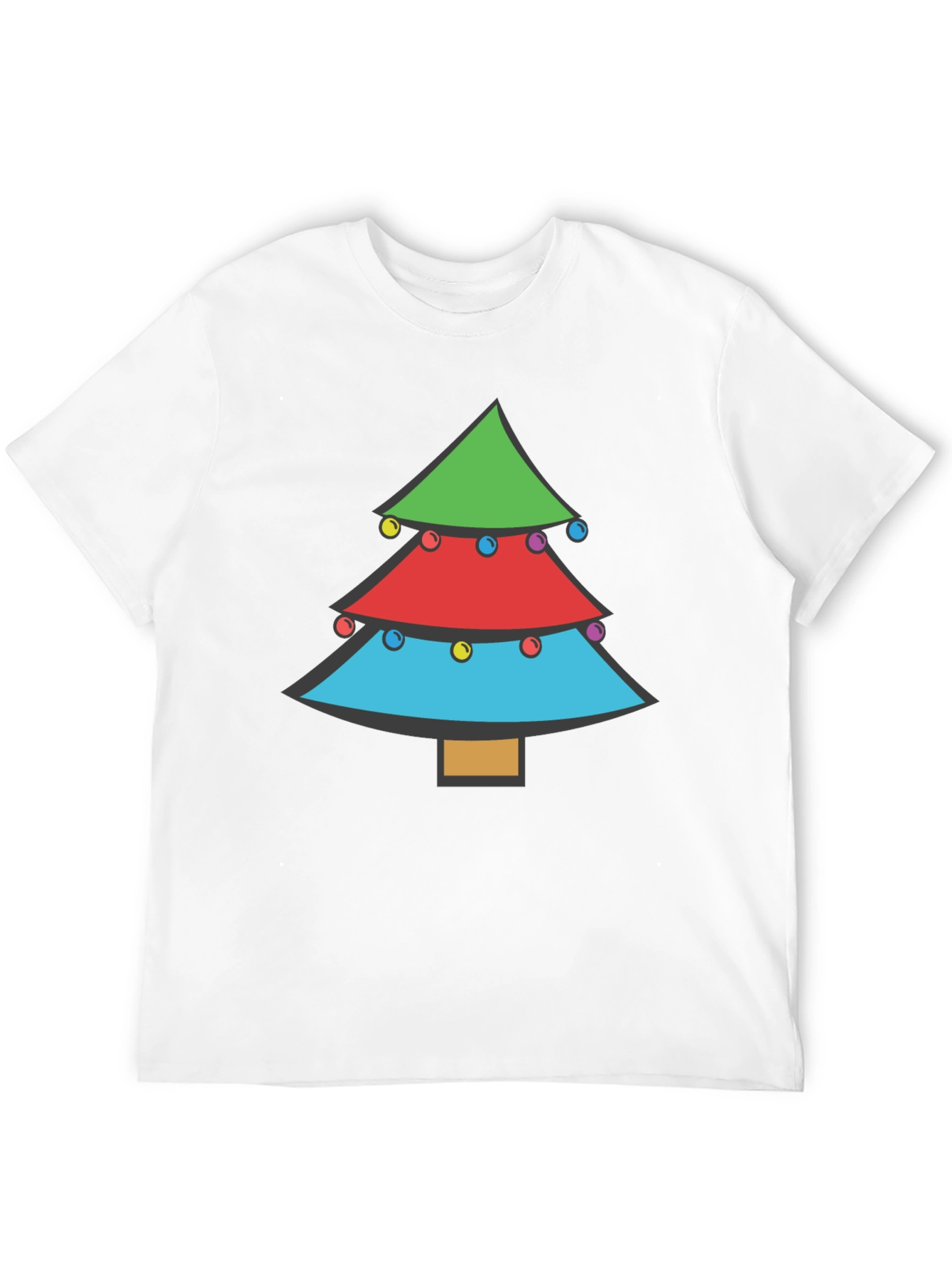 Festive Christmas Tree Graphic Tee - Holiday Apparel