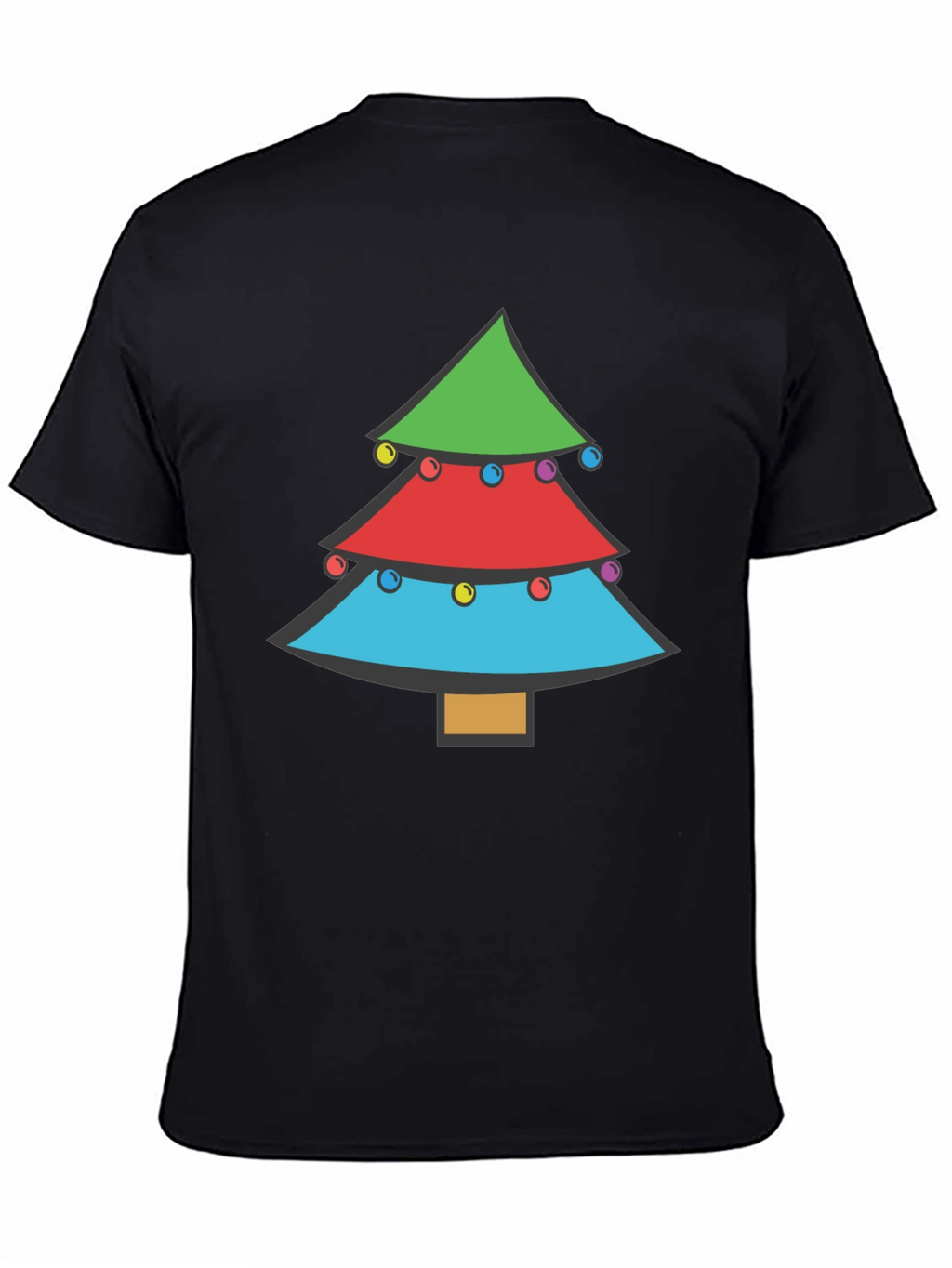 Festive Christmas Tree Graphic Tee - Holiday Apparel