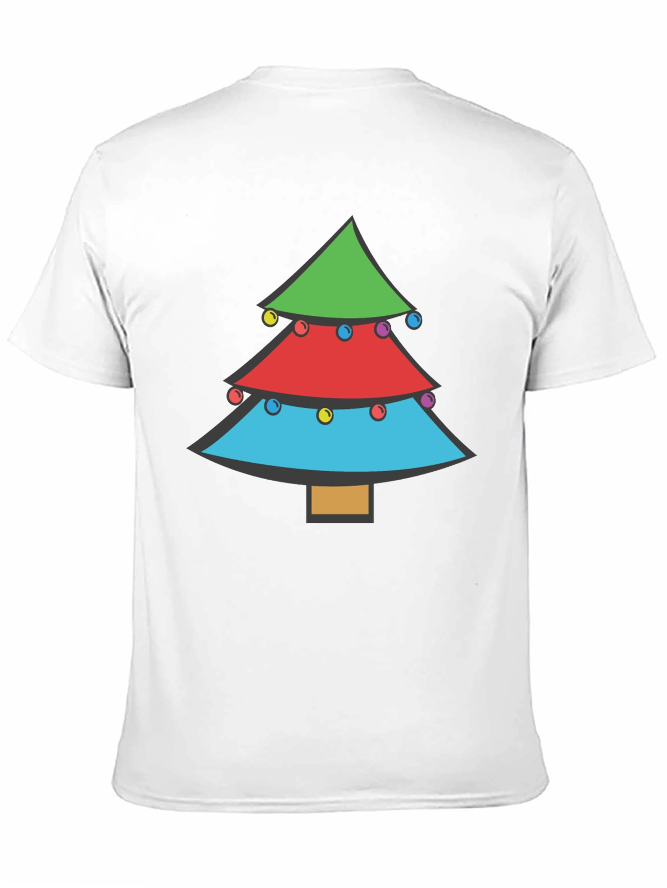 Festive Christmas Tree Graphic Tee - Holiday Apparel