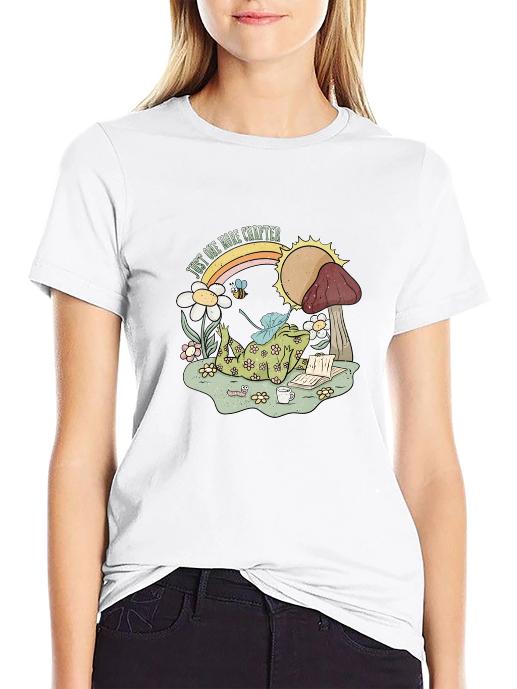 Just One More Chapter Frog Graphic Tee