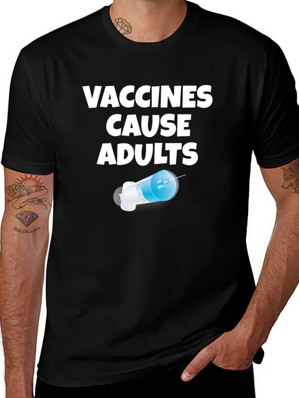 Vaccines Cause Adults Graphic T-Shirt