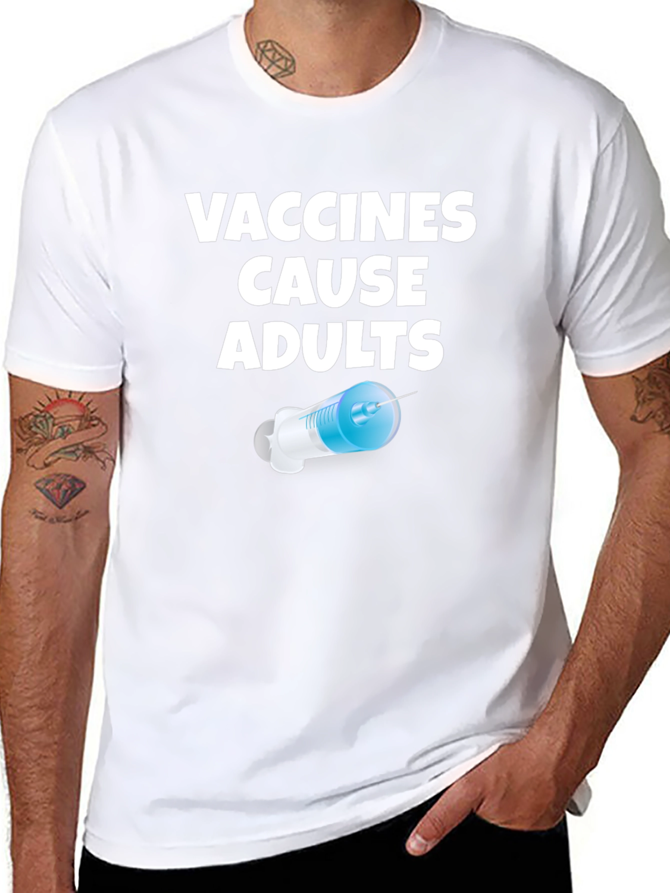 Vaccines Cause Adults Graphic T-Shirt